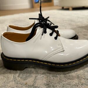 Doc marten patent leather white smooth oxford size 7